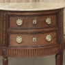 Antique French Louis XVI Demilune Commode with Onyx Top