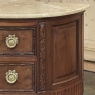 Antique French Louis XVI Demilune Commode with Onyx Top