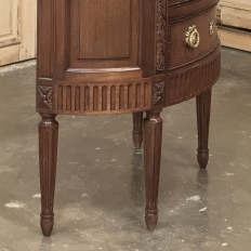 Antique French Louis XVI Demilune Commode with Onyx Top