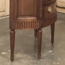 Antique French Louis XVI Demilune Commode with Onyx Top