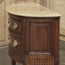 Antique French Louis XVI Demilune Commode with Onyx Top