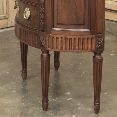 Antique French Louis XVI Demilune Commode with Onyx Top