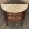 Antique French Louis XVI Demilune Commode with Onyx Top