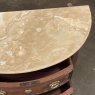 Antique French Louis XVI Demilune Commode with Onyx Top