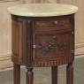 Antique French Louis XVI Oval Nightstand ~ End Table with Onyx Top