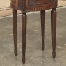 Antique French Louis XVI Oval Nightstand ~ End Table with Onyx Top