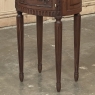 Antique French Louis XVI Oval Nightstand ~ End Table with Onyx Top
