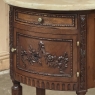 Antique French Louis XVI Oval Nightstand ~ End Table with Onyx Top
