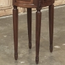 Antique French Louis XVI Oval Nightstand ~ End Table with Onyx Top