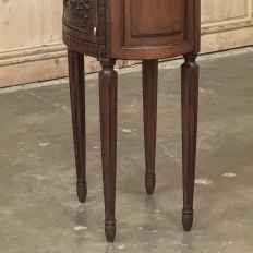 Antique French Louis XVI Oval Nightstand ~ End Table with Onyx Top