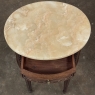 Antique French Louis XVI Oval Nightstand ~ End Table with Onyx Top