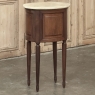 Antique French Louis XVI Oval Nightstand ~ End Table with Onyx Top
