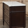 Antique French Louis XVI Mahogany Commode with Carrara Marble