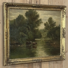 19th Century Framed Oil Painting on Canvas signed Casteleyn