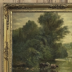 19th Century Framed Oil Painting on Canvas signed Casteleyn