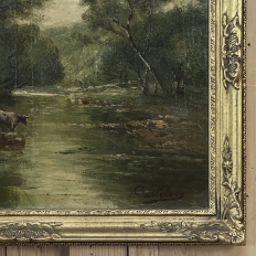 19th Century Framed Oil Painting on Canvas signed Casteleyn