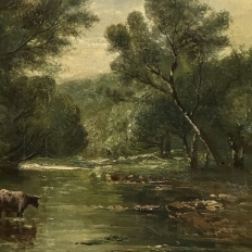 19th Century Framed Oil Painting on Canvas signed Casteleyn