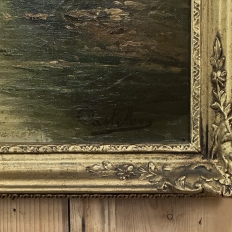 19th Century Framed Oil Painting on Canvas signed Casteleyn