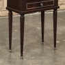 Pair Louis XVI Style Mahogany End Tables ~ Nightstands with Carrara Marble