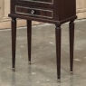Pair Louis XVI Style Mahogany End Tables ~ Nightstands with Carrara Marble