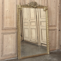 19th Century French Louis XVI Gilded Mantel Mirror