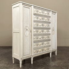 19th Century French Louis XVI Grand Painted Dresser ~ Commode ~ Wardrobe