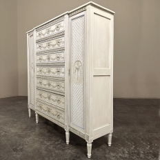 19th Century French Louis XVI Grand Painted Dresser ~ Commode ~ Wardrobe