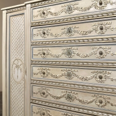 19th Century French Louis XVI Grand Painted Dresser ~ Commode ~ Wardrobe