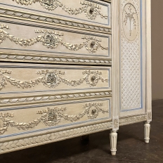 19th Century French Louis XVI Grand Painted Dresser ~ Commode ~ Wardrobe