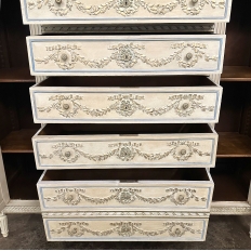 19th Century French Louis XVI Grand Painted Dresser ~ Commode ~ Wardrobe