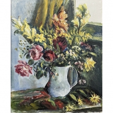 Framed Oil Painting on Canvas by Adrien Dupagne (1889-1980)