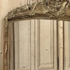 Grand 19th Century French Napoleon III Period Giltwood Mantel ~ Floor Mirror