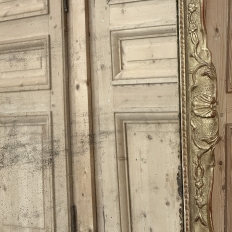 Grand 19th Century French Napoleon III Period Giltwood Mantel ~ Floor Mirror