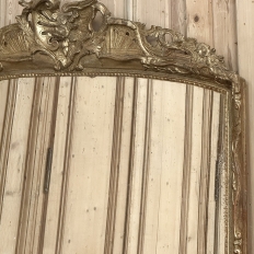 Grand 19th Century French Napoleon III Period Giltwood Mantel ~ Floor Mirror