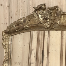 Grand 19th Century French Napoleon III Period Giltwood Mantel ~ Floor Mirror