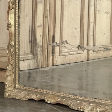 Grand 19th Century French Napoleon III Period Giltwood Mantel ~ Floor Mirror