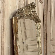 Grand 19th Century French Napoleon III Period Giltwood Mantel ~ Floor Mirror