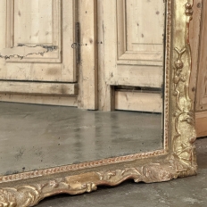 Grand 19th Century French Napoleon III Period Giltwood Mantel ~ Floor Mirror
