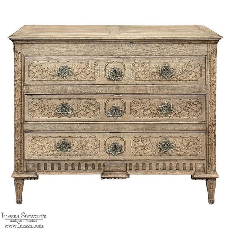 18th Century French Louis XVI Commode in Stripped Oak