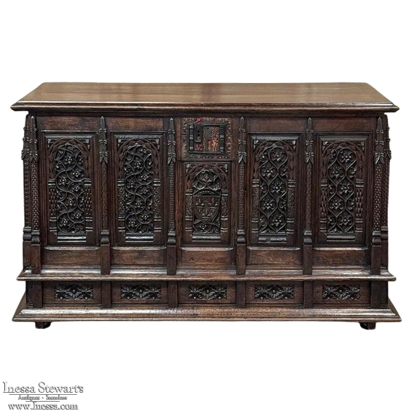 19th Century French Gothic Credenza ~ Cabinet