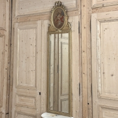 Antique French Louis XVI Gilded Trumeau Mirror