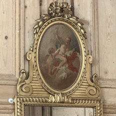 Antique French Louis XVI Gilded Trumeau Mirror