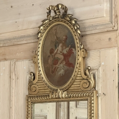 Antique French Louis XVI Gilded Trumeau Mirror