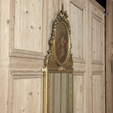Antique French Louis XVI Gilded Trumeau Mirror