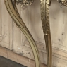 Antique French Louis XVI Giltwood Demilune Marble Top Console