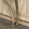 Antique French Louis XVI Giltwood Demilune Marble Top Console