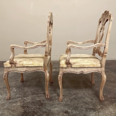 Antique Liegoise Louis XIV Armchairs in Stripped Oak