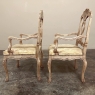 Antique Liegoise Louis XIV Armchairs in Stripped Oak