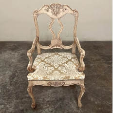 Antique Liegoise Louis XIV Armchairs in Stripped Oak