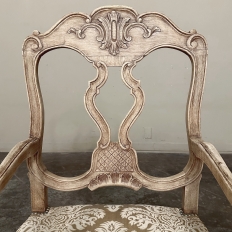 Antique Liegoise Louis XIV Armchairs in Stripped Oak